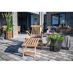 House Nordic Ligstoel Arrecife Teakhout Verstelbaar