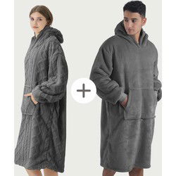 Dutch Decor HOODIE VOORDEELSET   Hoodie Sherry + Hoodie Sophie - 70x110 cm - Charcoal Gray - antraciet - Dutch Decor Limited Collection