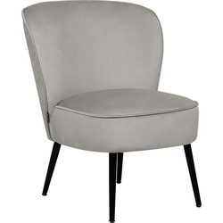 VOSS - Fauteuil - Lichtgrijs - Fluweel
