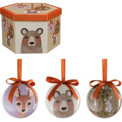 House of Seasons Kerstballen Cadeauset - 14 Stuks - Ø8 cm - Onbreekbaar - Oranje, Lichtgroen