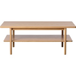 Salontafel Ponza Salontafel Naturel Eiken 60x120cm - Giga Living