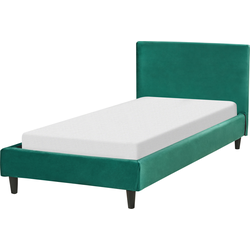 Beliani FITOU - Kinderbed-Groen-Fluweel