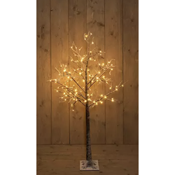 Led Birch Tree Brown With Snow 120L/130Cm Led Classic Warm - - Anna's Collection