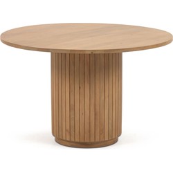 Kave Home - Ronde tafel Licia van massief mangohout met een natuurlijke afwerking Ø 120 cm