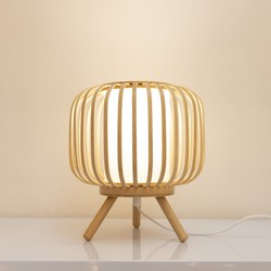 Fine Asianliving Bamboe Tafellamp Naturel Handgemaakt - Celinda