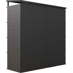 4goodz Outsunny Haardhoutrek XL - 185 cm met waterdichte hoes, Houtopslag tot 2000 kg