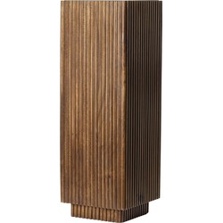 Light&living Zuil 35x35x100 cm GATURA hout donker bruin+glas bruin