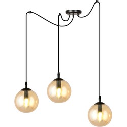 moderne hanglamp Guerra Zwart 3-lichts