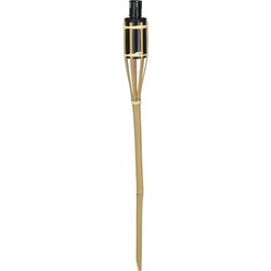 Pro Garden Tuinfakkels - lampenolie - 1x - bamboe - navulbaar - 65 cm - Fakkels