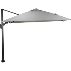 Hawaii zweefparasol Deluxe 300x300 carbon black/sand zonwering