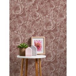 Livingwalls behang 3D-motief roze en wit - 53 cm x 10,05 m - AS-387182
