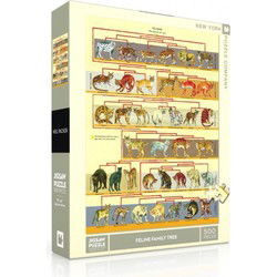 New York Puzzle Company Feline Family Tree - 500 stukjes