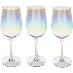 Secret de Gourmet Wijnglazen - 12x - 380 ml - Fantasy - Parelmoer - Wijnglazen