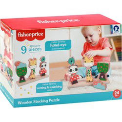 Fisher Price 3D Houten Stapelpuzzel 9 Stukjes