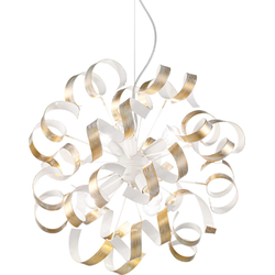 Moderne Metalen Gouden Ideal Lux Vortex E14 Hanglamp - 6 Lichtpunten