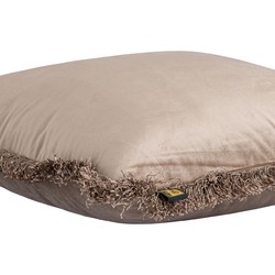 PTMD Nous Sierkussen - 45x3x45 cm - Fluweel - Taupe