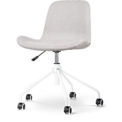 Nout-Fé bureaustoel beige - wit onderstel