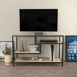 TV Meubel Robbins Black Eik Zwart Melamine 120x75x39 cm