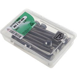 Slotbout moer m8x30mm rvs 12st