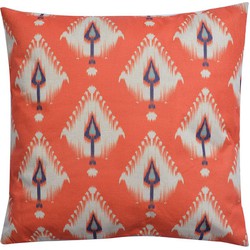 Clayre & Eef Sierkussen  43x43 cm Oranje Synthetisch Vierkant Kussenhoes met Kussenvulling