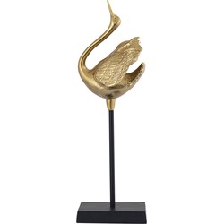 PTMD Joycee Gold casted alu swan statue closed wings