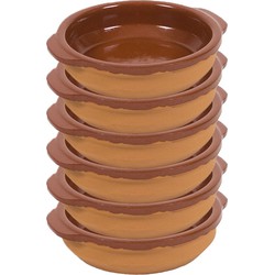 12x Terracotta tapas bakjes/schaaltjes 13 cm - Snack en tapasschalen