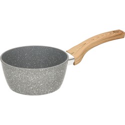 Steelpan/sauspan - Alle kookplaten geschikt - grijs - dia 17 cm - Steelpannen