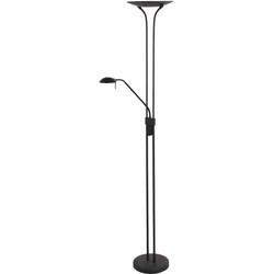 Mexlite - vloerlamp - Biron - zwart - glas metaal - design lamp - LED - 7500ZW