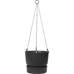 Greenville hangschaal 24 bloempot living black buiten dia. 23,9 x h 20,3 cm - elho