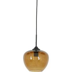 Light&living Hanglamp Ø23x18 cm MAYSON glas bruin-zwart