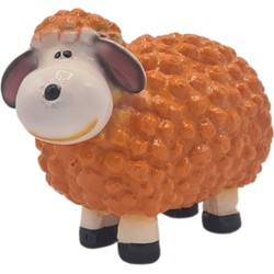 Tuinbeeld Schaap 15cm Oranje