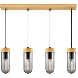 Home sweet home hanglamp Capri 4L klein - hout/glas