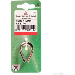 Kous 4-5mm rvs 2st