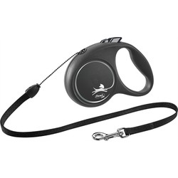 FLEXI ROLLIJN BLACK DESIGN CORD ZWART  S 5 MTR TOT 12 KG