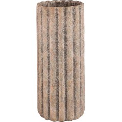 PTMD Bloempot Jaydean - 24x24x55 cm - Cement - Grijs