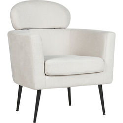 Beliani SOBY - Fauteuil-Wit-Polyester