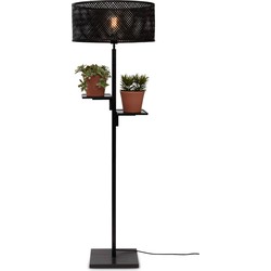 Vloerlamp Java - Bamboe Zwart - Ø50x158cm