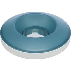 TRIXIE SLOWFEEDING ROCKING BOWL KUNSTSTOF / TPR GRIJS / BLAUW 23X23 CM 500 ML