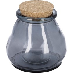 Kave Home - Rohan middelgroot glazen pot blauw 100% gerecycled