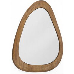 Wandspiegel Asymmetrisch - Spiegel Hout Organisch - Gang Hal Spiegel - Muur Spiegel - 45 x 2 x 54 cm