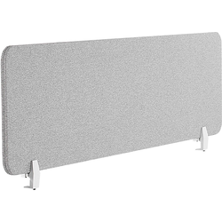 WALLY - Bureauscherm - Lichtgrijs - 130 cm - Polyester