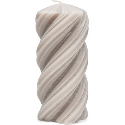 Twisted Pillar Candle flax 6,5x14