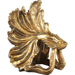 PTMD Azzy Gold poly fighting fish statue