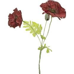 Kunstbloem Poppy 73 cm bordeaux