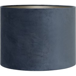 Light & Living - kap - Velours - blauw - textiel - Ø 25cm - E27 - 2225048