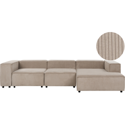 Beliani APRICA - Modulaire Sofa-Bruin-Corduroy