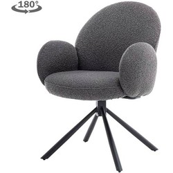 Tower living Imola swivel armchair - fabric Ascot 5 Anthracite