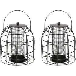 3x Vogel voederkooien 18 cm geschikt voor pindas voor kleine vogels in de tuin - Vogelvoederhuisjes