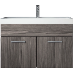 Badplaats Badkamermeubel Set Paso 01 80 x 40 cm - Grijs Eiken - Badmeubel met Wastafel