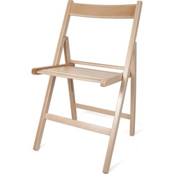 Klapstoel bijzet stoel voor bruiloft of feest - naturel - hout - voor binnen en buiten - Klapstoelen